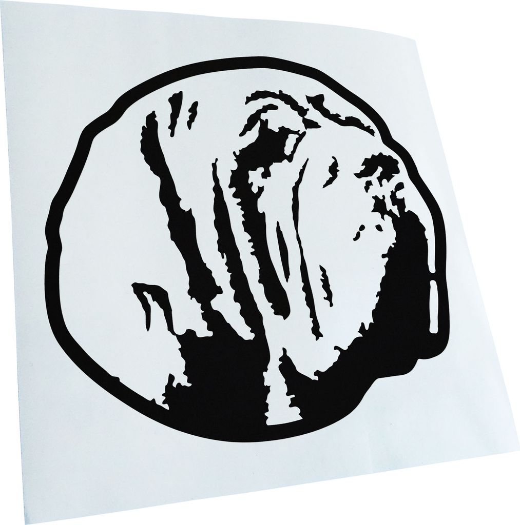 Kiwistar - Autoaufkleber - mastiff Hund - Schwarz - 50x45cm - Aufkleber für Auto, Laptop, Fahrrad, LKW, Motorrad mehrfarbig JDM Decal Racing