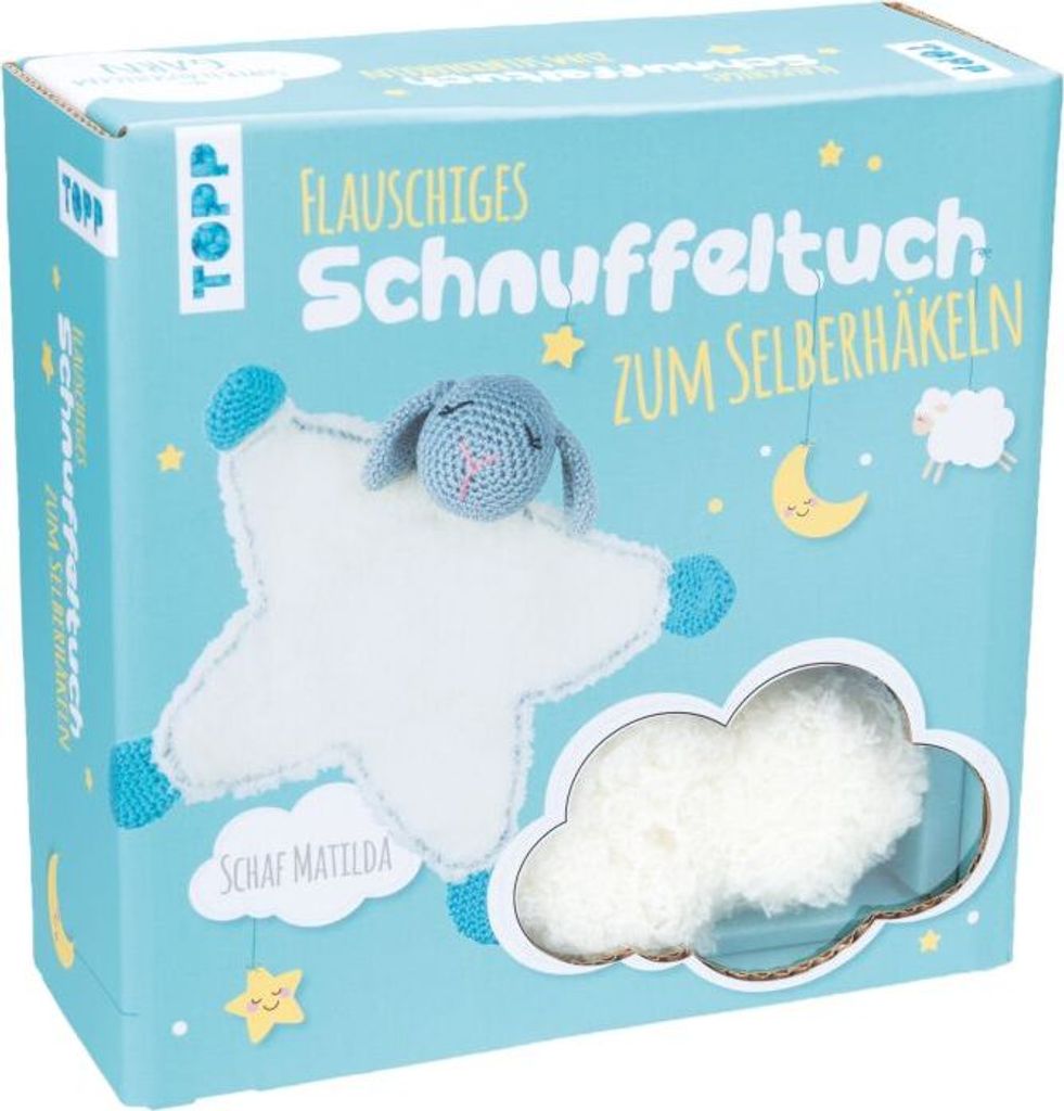 Häkelset Flauschiges Schnuffeltuch Schaf Matilda
