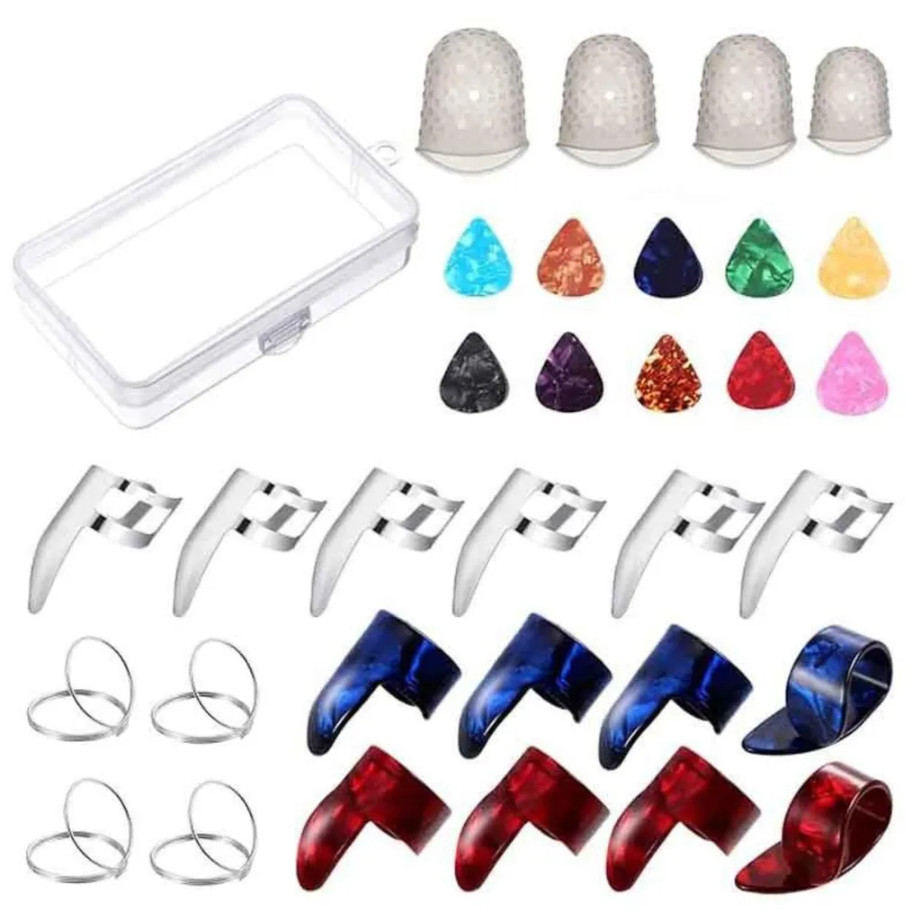 Protection Doigts Guitare et Médiators Celluloïd pour Jouer sans Mal