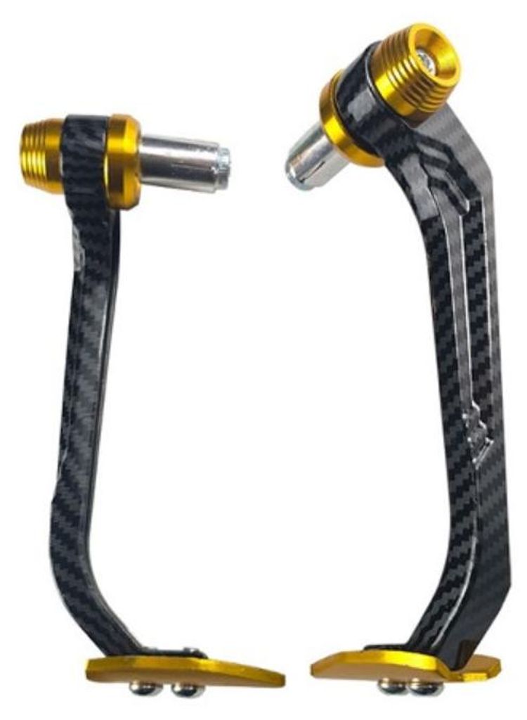 INF Aluminium Handguards Sturzschutz 17cmx6.3cm Motorrad 2er Set Gold