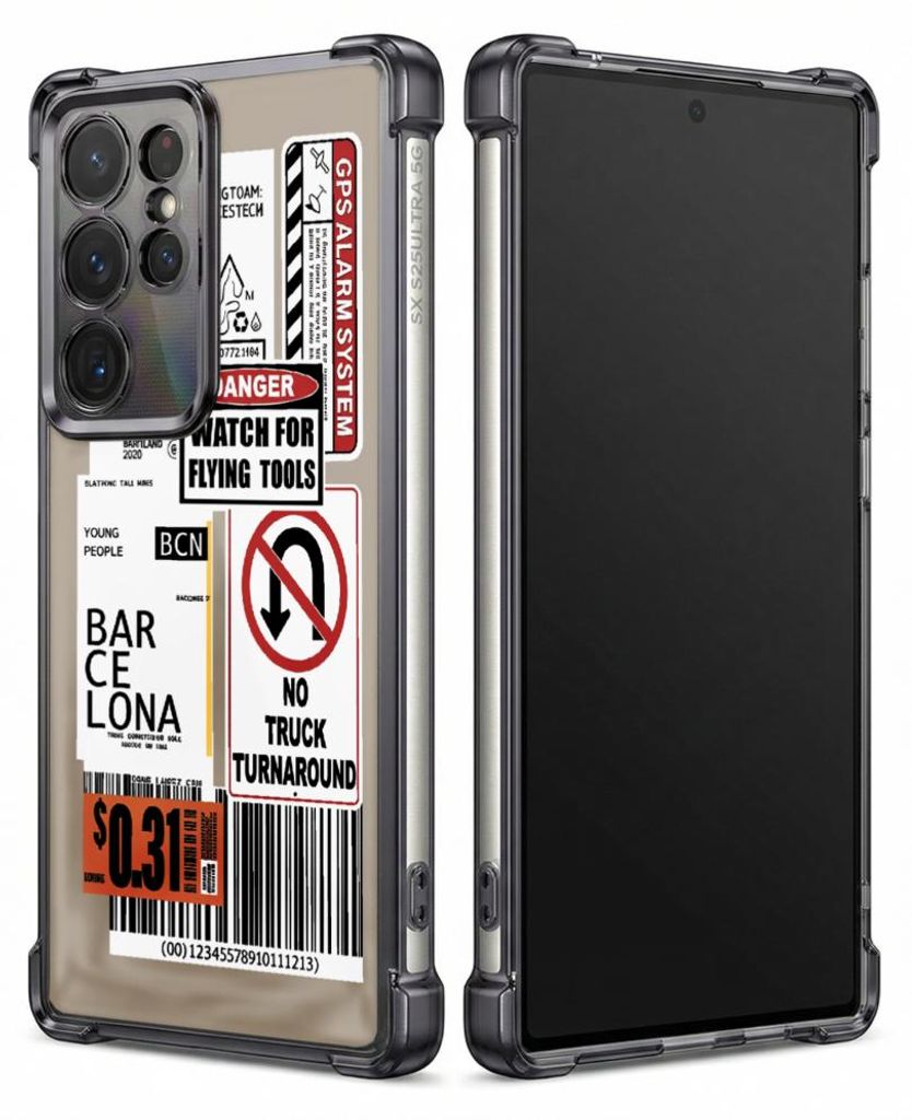 Personalisierte Hülle mit Bild für Samsung Galaxy S22 Ultra Elektroplattiert TPU Stoßdämpfer Handyhülle mit Barcelona Truck Keine Wendemöglic...