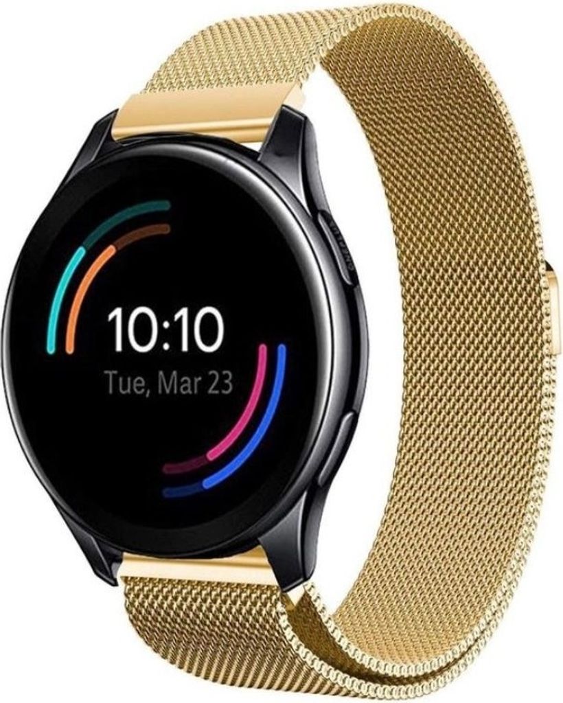 Strap it - Milanese Armband - Kompatibel mit OnePlus Watch Armband - Ersatzarmband Edelstahl - Magnetverschluss - Hochwertiges Material - für Armb...