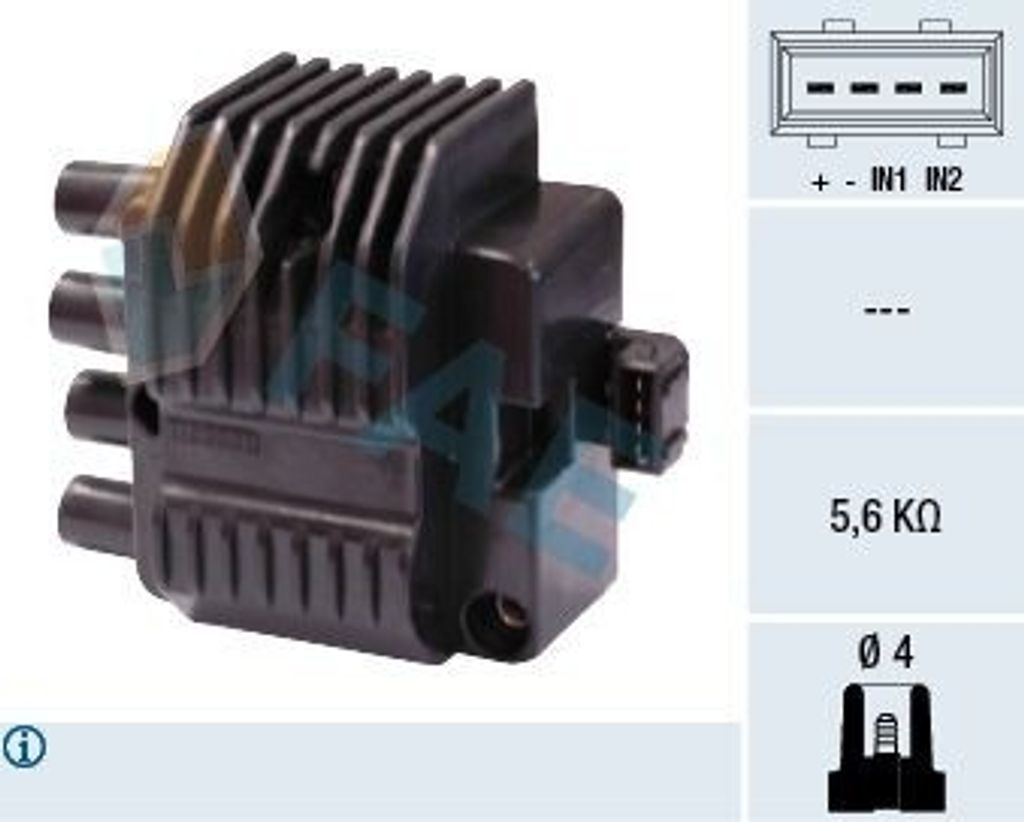 FAE 80210 Zündspule für OPEL Astra G CC (T98) Corsa B Schrägheck (S93) Astra G Caravan (T98) Astra F CC (T92) VECTRA B (36) Astra G Limousine (T98)