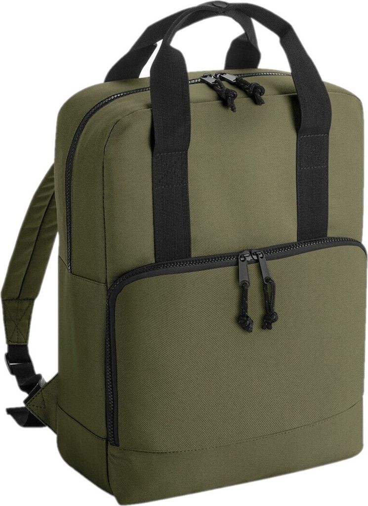 Bagbase - Herren/Damen Uni Rucksack "Cooler", recycelt RW8033 (Einheitsgröße) (Militärgrün)