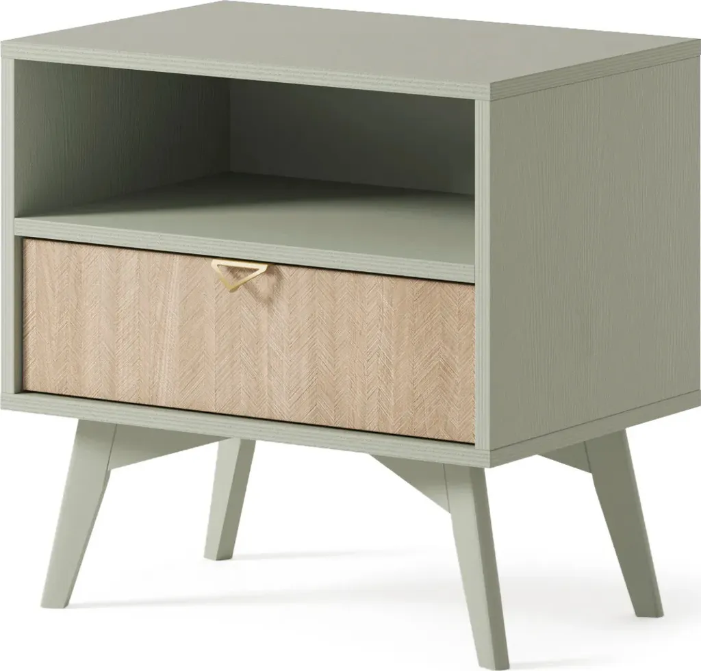 Table de chevet MEDEA en bois d'eucalyptus et sapin - Style Naturel