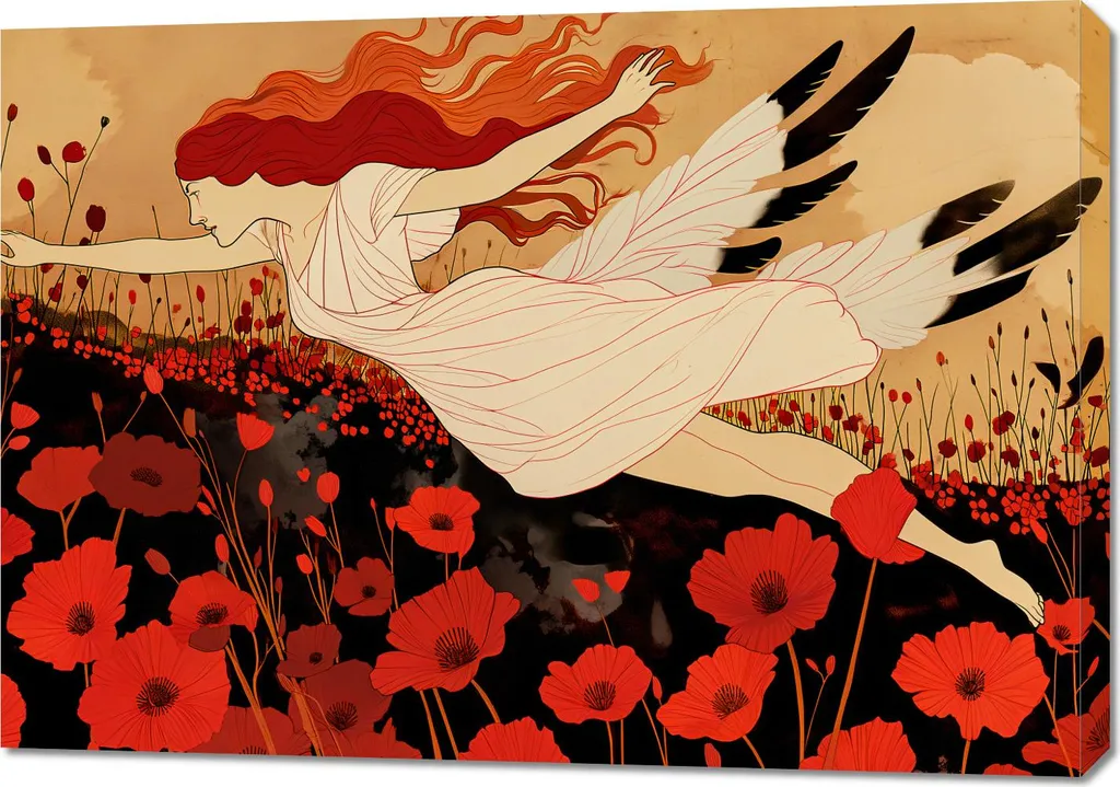 Décoration Murale Aura Estampé 100x70 cm Idéale pour Chambre ou Bureau