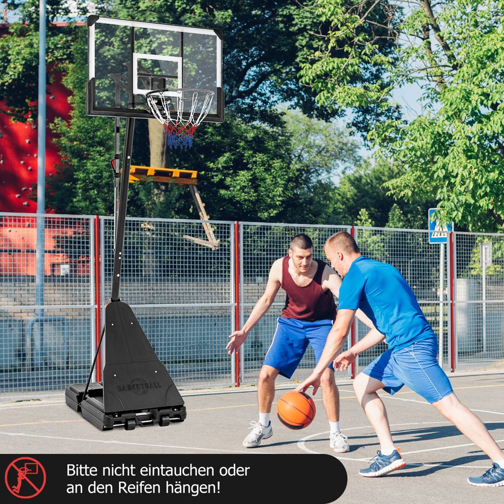 Panier de Basket-Ball sur Pied Hauteur Réglable 12 Niveaux 232-305CM Panier de Basket-Ball sur Pied Hauteur Réglable 12 Niveaux 232-305CM