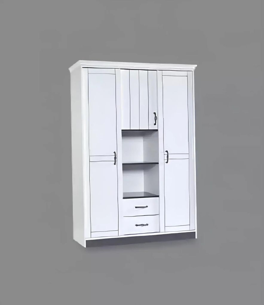 Landhaus Möbel Schlafzimmer Kleiderschrank Schrank Weiß Schränke 140cm