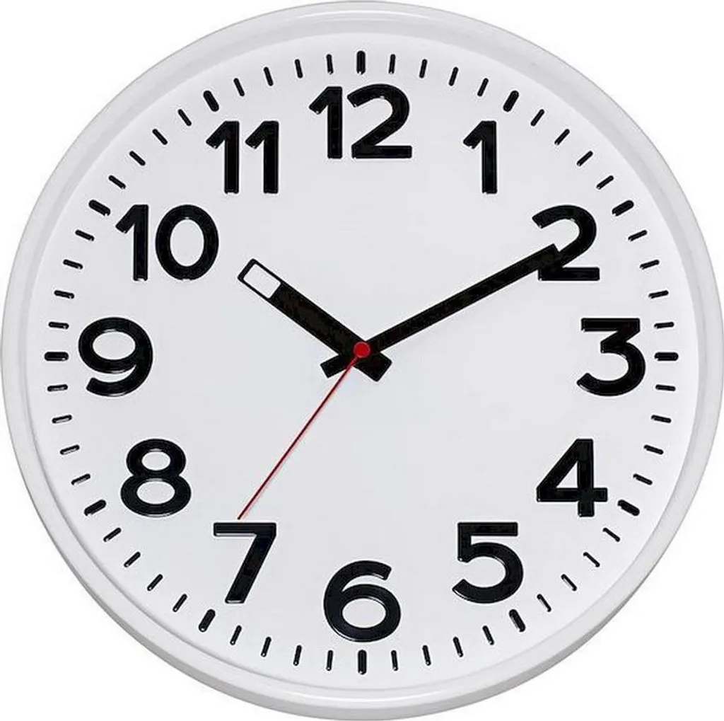Réveil Eurotime 82321 à quartz silencieux avec cadran blanc lisible