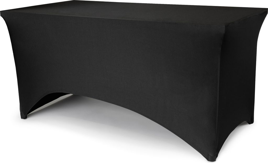 PartyDeco Tischdecke Stretch Schwarz, 183 x 76 x 74cm Produktbild 