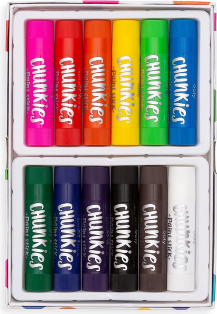 OOLY Chunkies Paint Sticks, Schwarz, Blau, Braun, Grün, Produktbild 