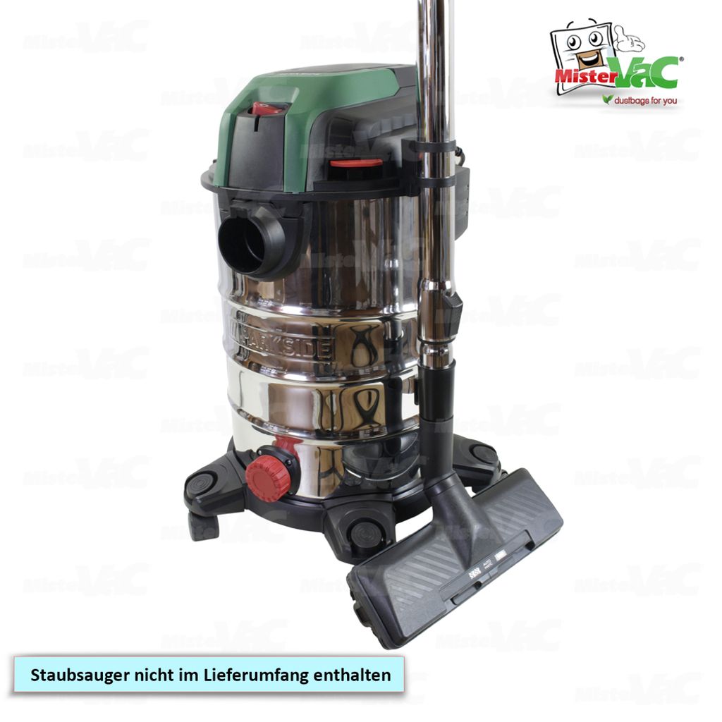 MisterVac Tubo Di Ricambio Per Aspiratore Parkside PWD20 A1 – Lunghezza Totale 2,23 M Con Impugnatura E Attacchi Girevoli - 2