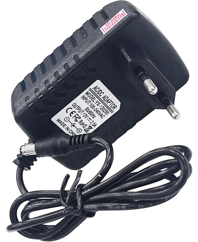 Steckernetzgerät 12V 2500mA 30 Watt 5,5x2,5mm Hohlstecker Schaltnetzteil