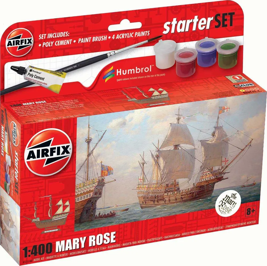 Maquette Mary Rose Airfix 1:400 Facile - Montage sans Outils à Ajouter
