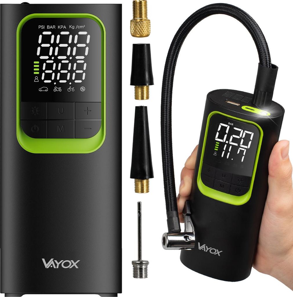 Elektrische Luftpumpe, Akku Luftpumpe, Tragbar Luftmatratze mit 8000mAh Akku, 150PSI Elektrischer Luftkompressor, Mini Kompressor, mit LCD-Display ...