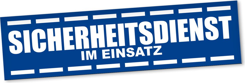 PantherPixel Sicherheitsdienst Im Einsatz Magnetschild Auto Security Magnetfolie Geschenkidee 30 x 8 cm REFLEKTIEREND