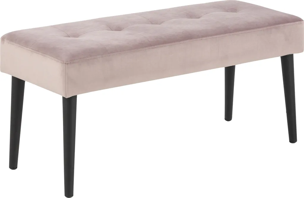 Banquette design Glory rose et acier : confort et style 95x45x38 cm
