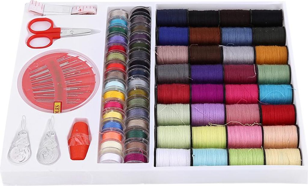 Sewing Kit Measure Tap Scissors Thimble Thread Needle Set Home Use Tools