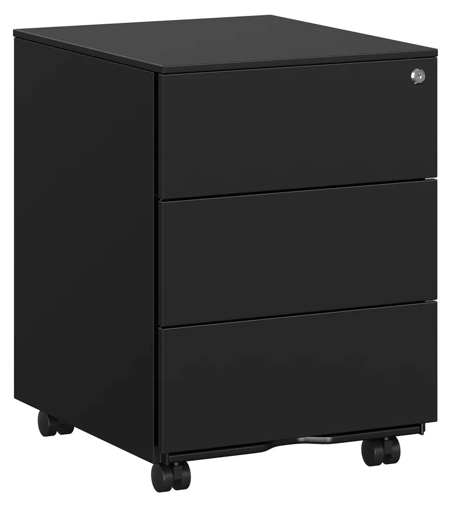 Meuble de rangement Leobert Noir Mat 39x45x53 cm pour bureau moderne
