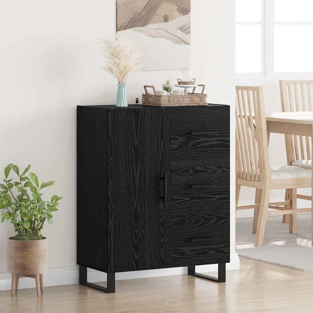 Sideboard vidaXL Rovere Nero 90cm Altezza - Mobile Design Minimal Moderno