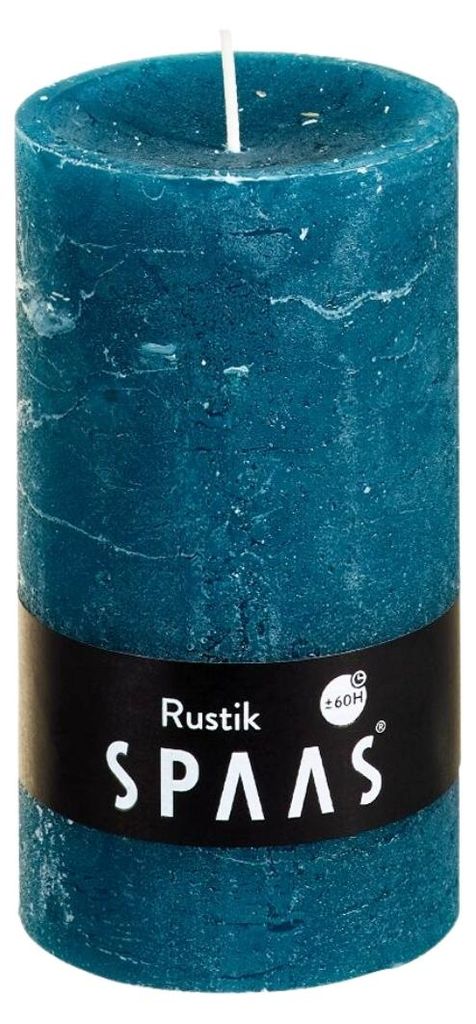 Spaas Candles 0633193.620, Kulatý, Tyrkysová, 60 h, 1 kusů Obrázek produktu 