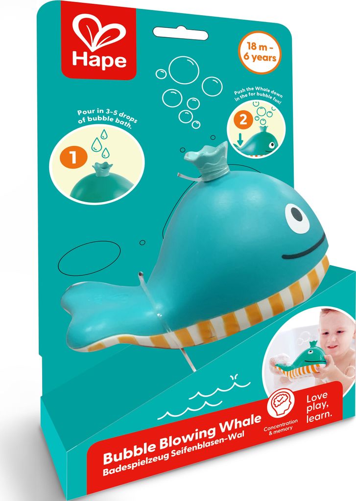 Hape - Badespielzeug Seifenblasen-Wal Produktbild 