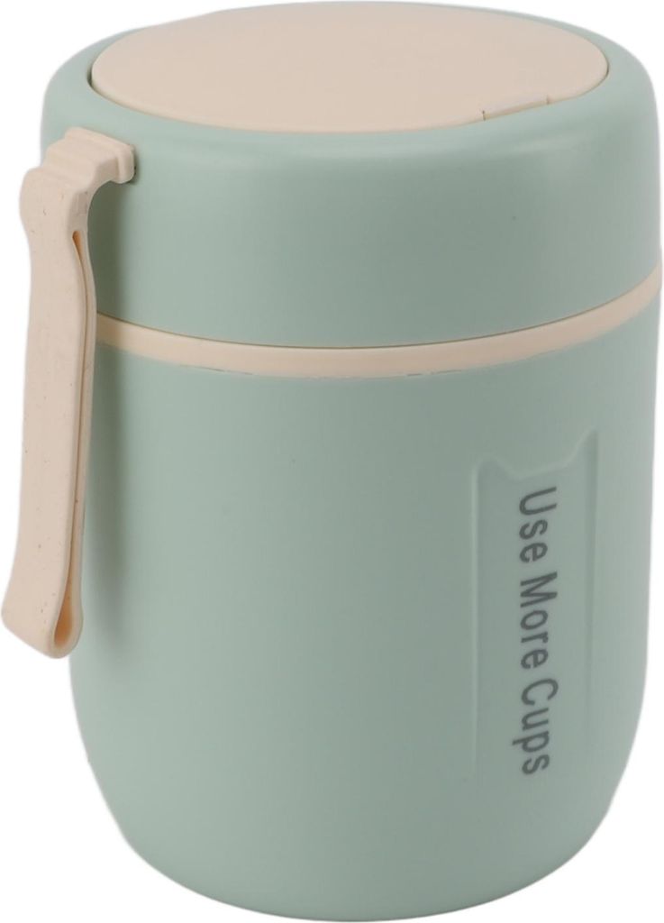 500 ml Isolierter Speisebehälter aus Edelstahl 304, vakuumdicht, auslaufsicher, ideal für Schule, Camping und Reisen, mintgrün