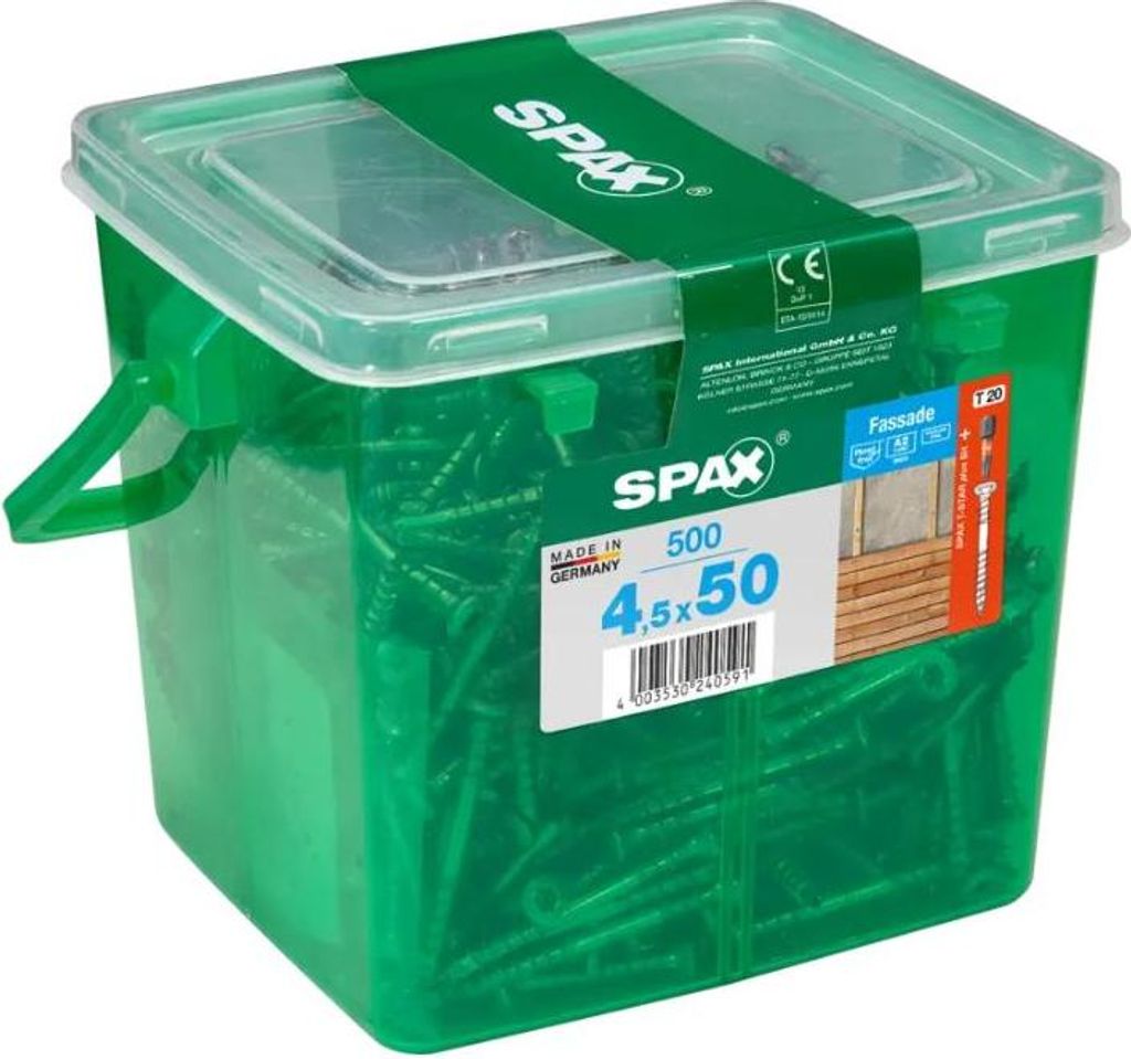 Vite per facciate Spax in acciaio inox A2 4,5 x 50 mm 500 Immagine del prodotto 