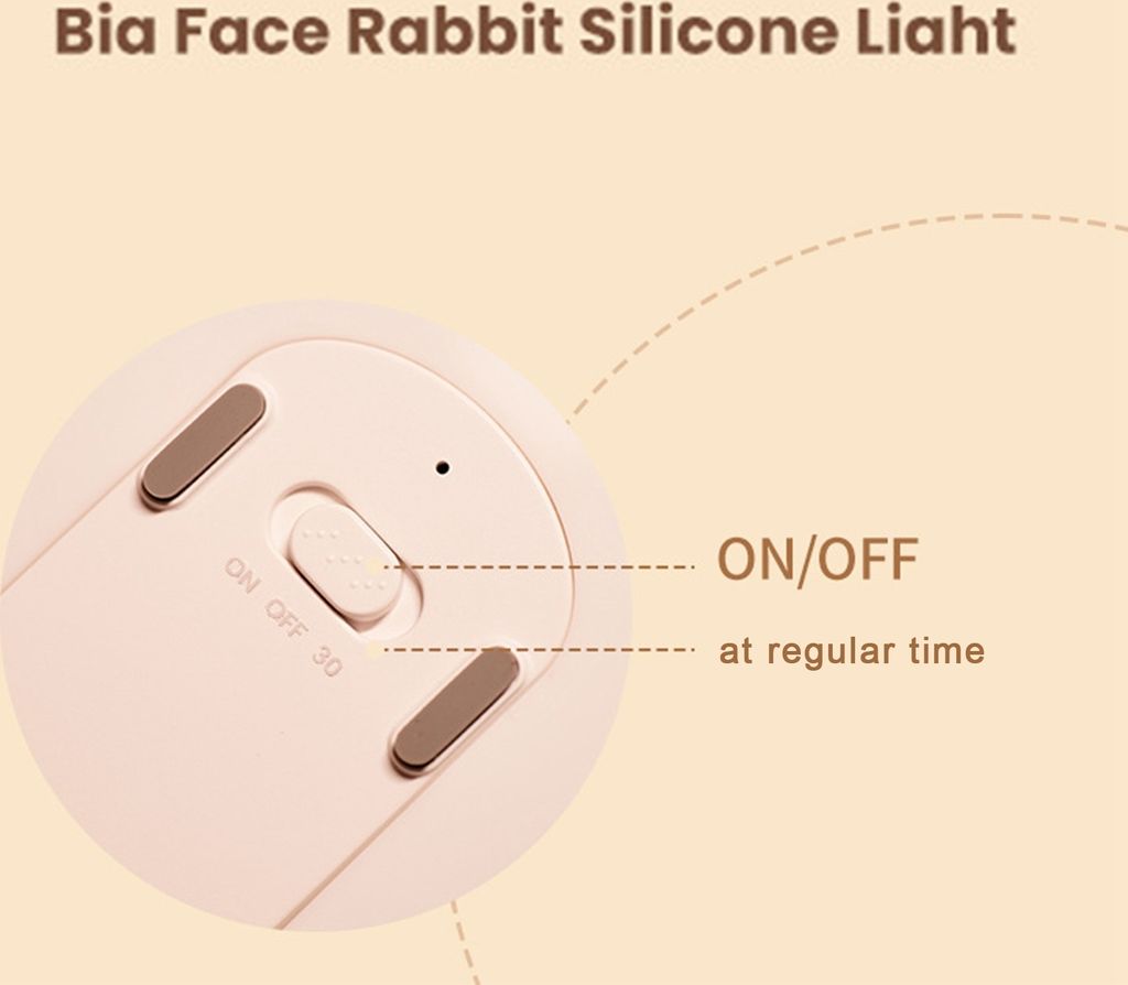 Silikon Hasen Lampe, Niedliches Cartoon Häschen Nachtlicht, Produktbild 7