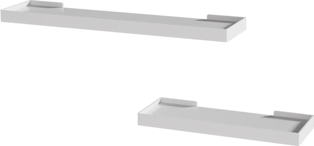 Étagère murale fine Vicco Erni 60x3cm Blanche Lot de 2 Haute Qualité