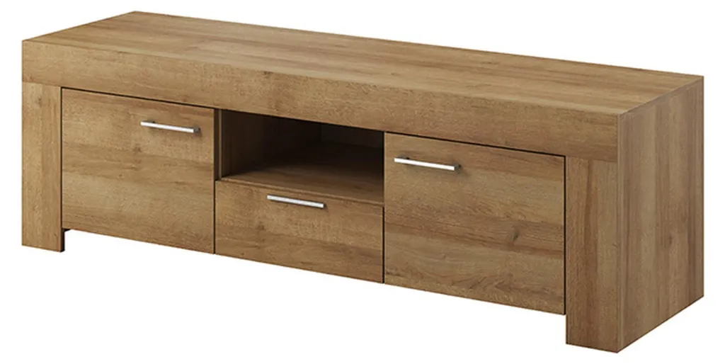 Meuble TV RTV Sideboard Commode Salon avec Étagères de Rangement 140cm
