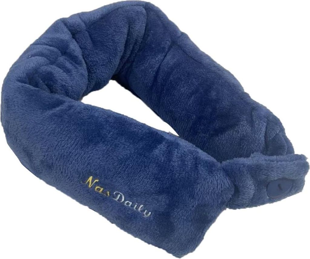INF Flanell U-förmiges Nackenkissen - Bequemer Reisebegleiter für Nickerchen Navy blau