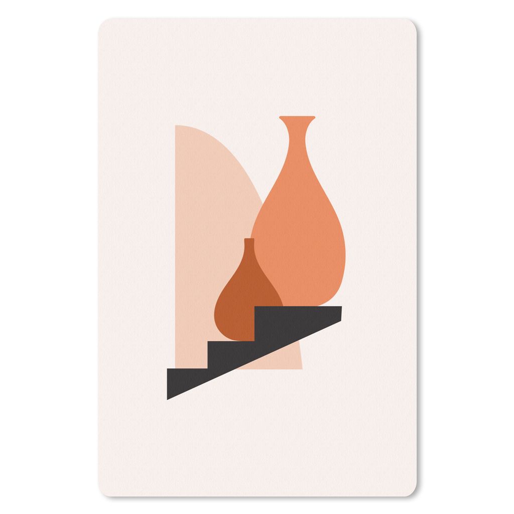 MuchoWow Mauspad Mousepad Treppe - Vase - Pastell 40x60 cm - Mousepads - Maus Mat - Pad - Mausunterlage - Schreibtisch Accesoire
