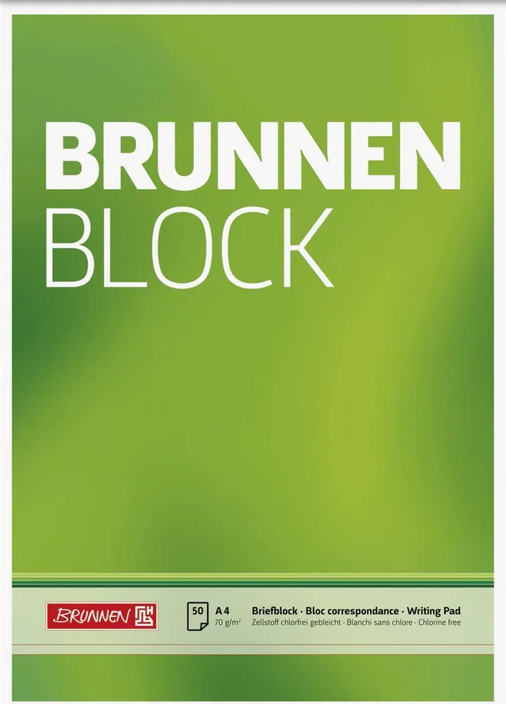 Dites Adieu aux Lignes avec le Bloc A4 BRUNNEN 1052726 Uni - Lot de 10