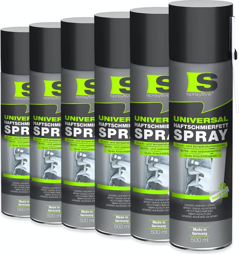 Spraytive 6x 500ml Universal Haftschmierfett-Spray – Produktbild 
