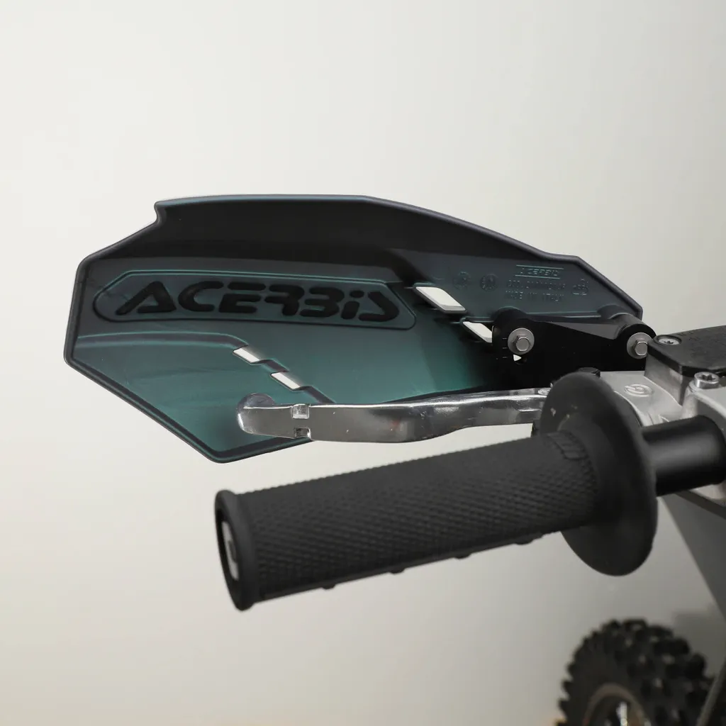 Protège-mains de moto cross ACERBIS Linear vert métallisé ajouré - 5