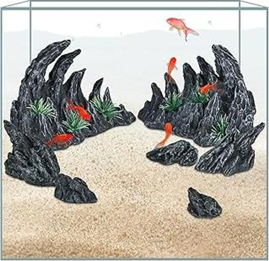 Set 7 Pietre Acquario Grand Canyon - Resina per Aquascaping Professionale