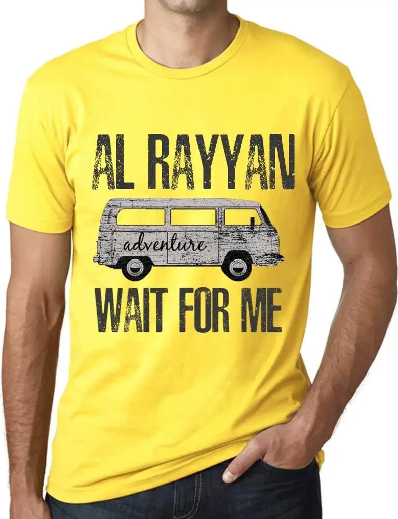 Herren Grafik T-Shirt Abenteuer warten auf mich in al rayyan – Adventure Wait For Me In Al Rayyan – Öko-Verantwortlich Vintage Jahrgang Kurzarm