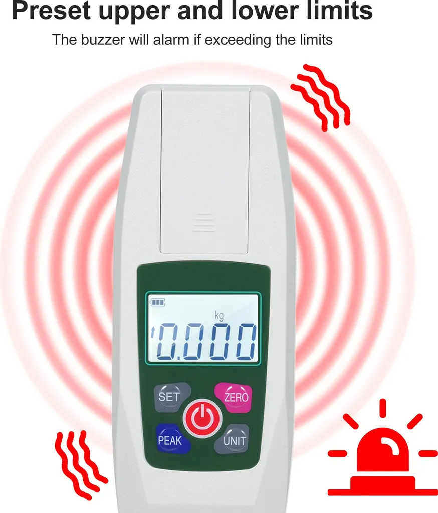 Dynamomètre de précision 5 kg avec arrêt automatique et écran LCD