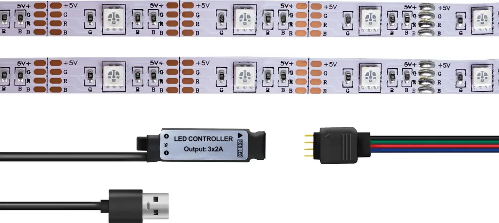 LogiLink LED007 Striscia LED 3 Metri Adesiva - Luce RGB Facile - 2