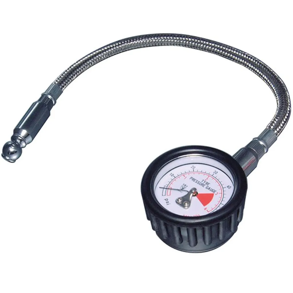 Manometro professionale per pneumatici analogico argento / nero