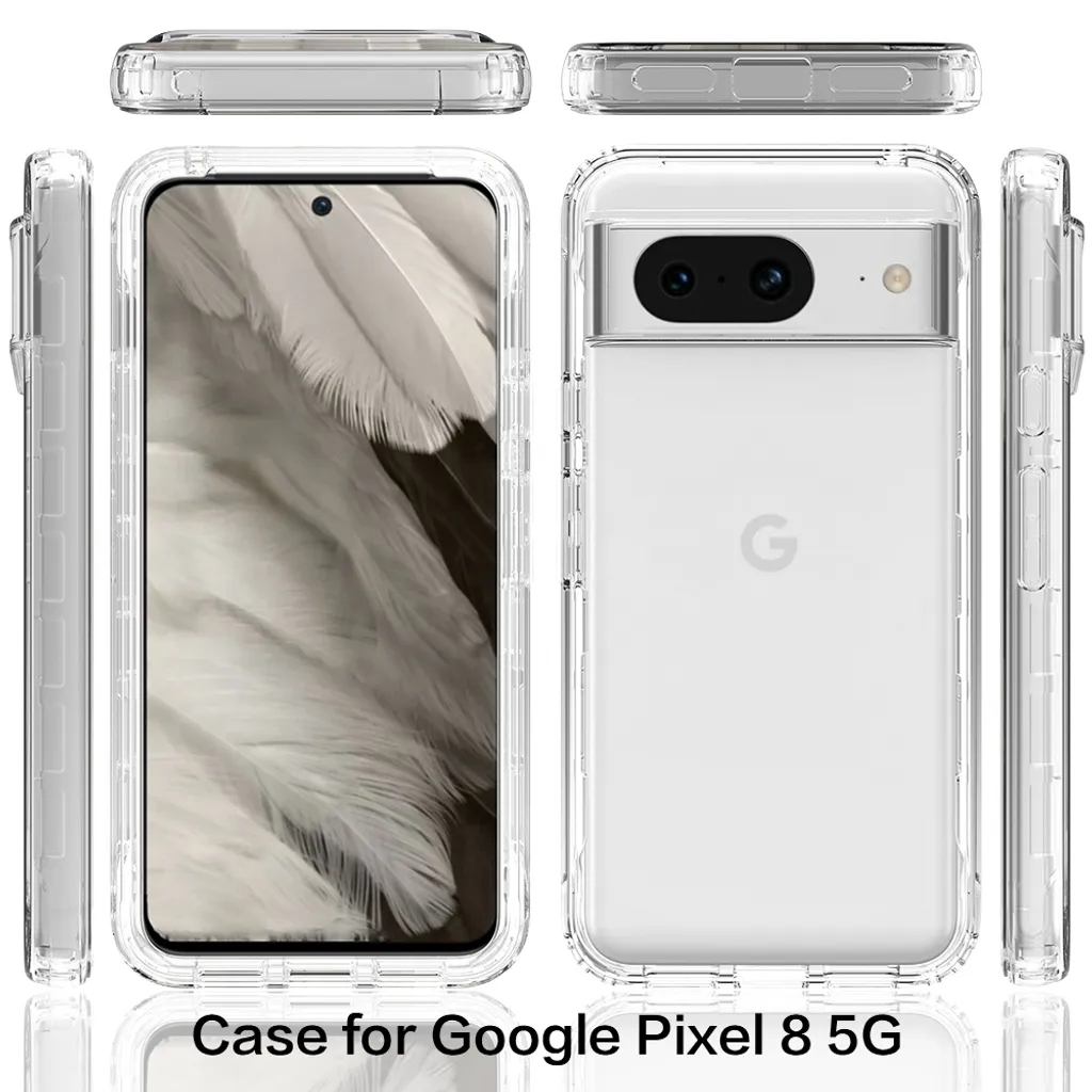 Unov Custodia Per Pixel 8a – Trasparente Morbida TPU Con Motivo Bouquet Di Fiori In Rilievo, Antishock E Antigraffio - 4