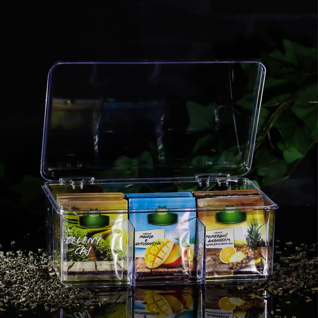 com-four® 2x Aufbewahrungsbox für Tee und Teebeutel - Produktbild 