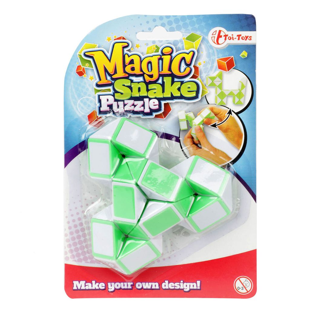 Toi-Toys 35330Z Serpent Maqique 3 Assorties 3D-Puzzles, Mehrfarbig