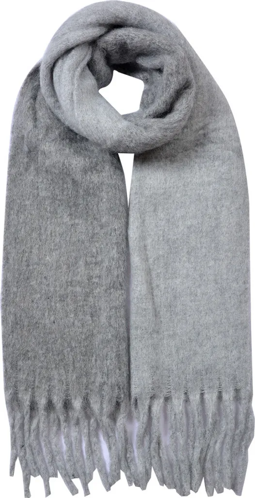 Clayre & Eef Winterschal Damen 40x240 cm Grau