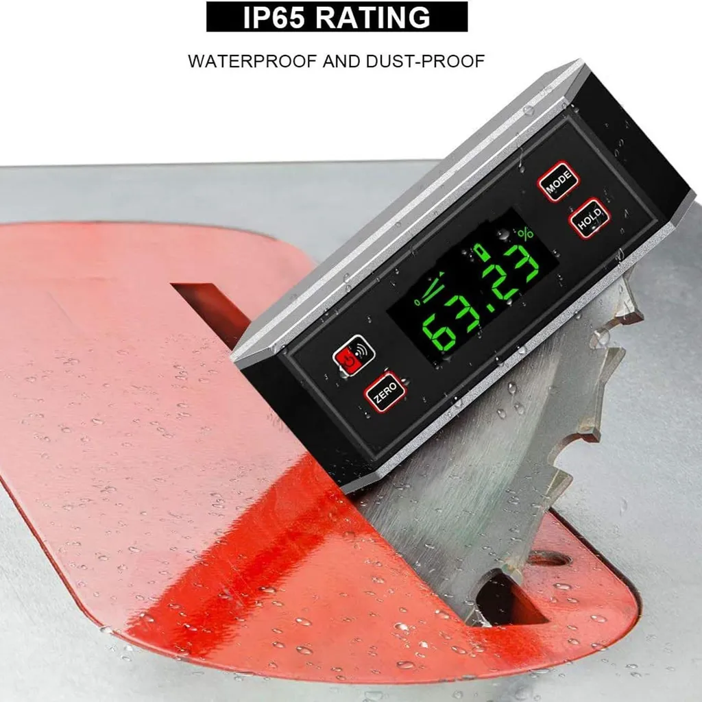 Inclinomètre à écran rétroéclairé et base magnétique, Équerre LCD - 18