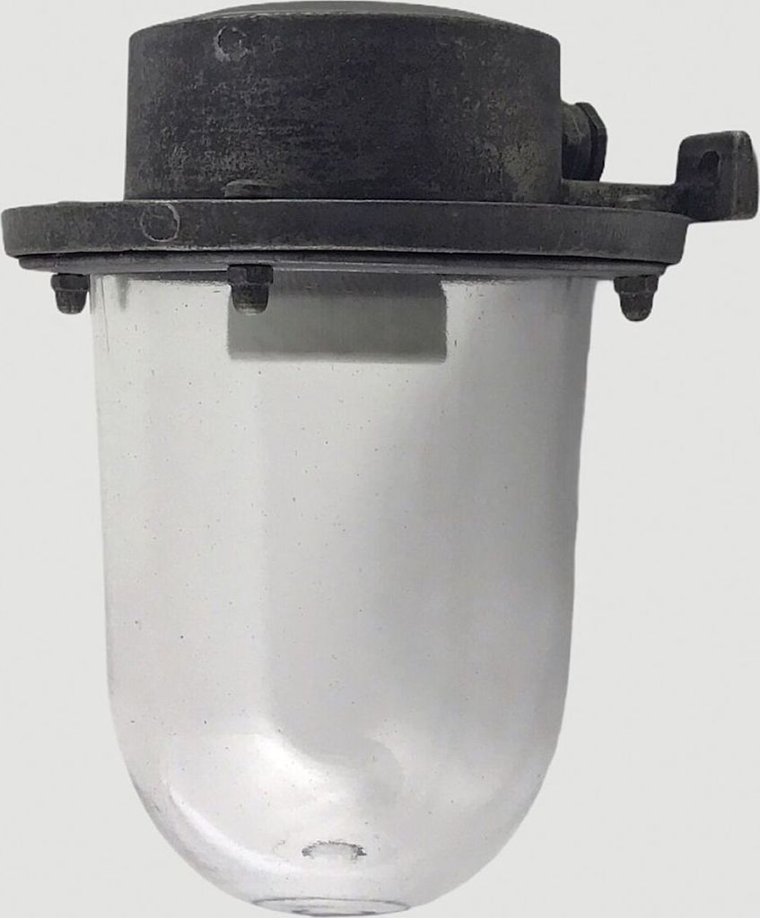Außenwandleuchte Messing massiv Glas E27 IP64 18 cm hoch Produktbild 