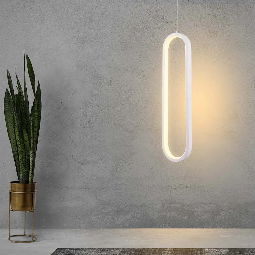Éclairage LED Suspendu Doux 3000K Anti-Éblouissement Blanc Moderne - 7