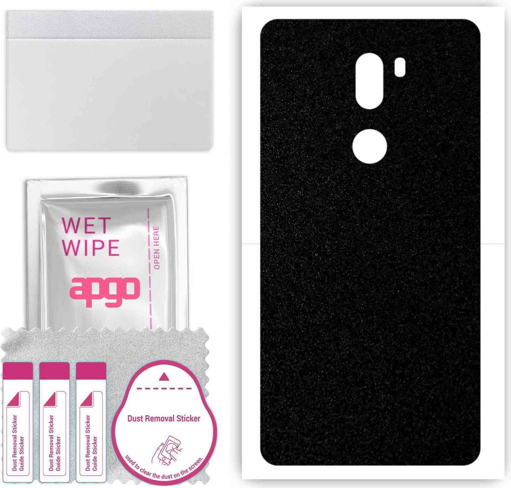 apgo Rückseite Schutzfolie, Skin, kompatibel mit Xiaomi Mi 5s, Hinten Displayschutzfolie aus Vinylfolie, kratzfest, einfache Montage - Mattschwarz