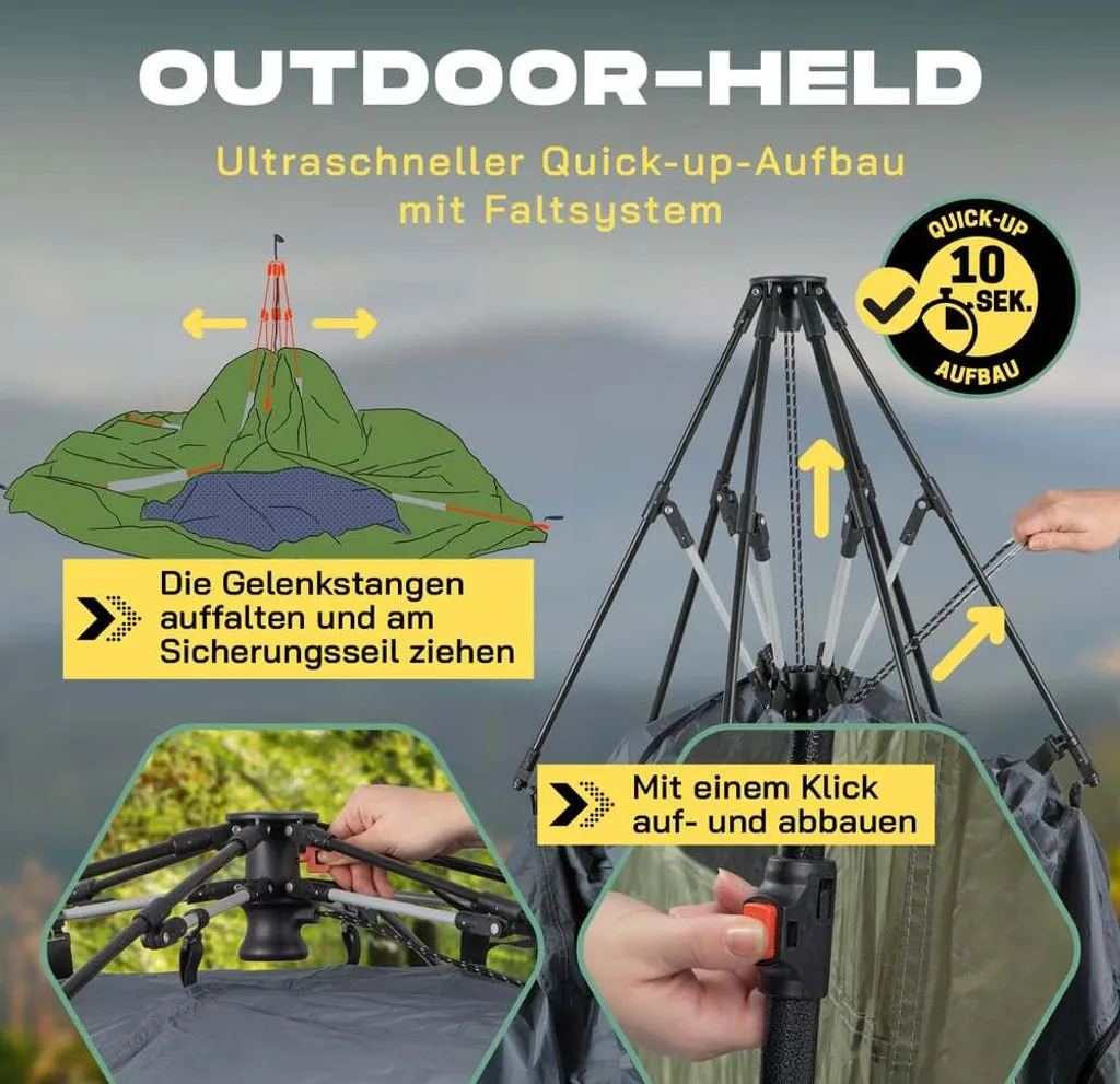 Tente de douche pop-up opaque avec ventilation amovible - 4